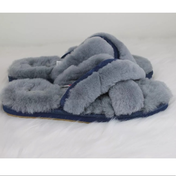 UGG ABELA GEYSER COLOR SHEEPSKIN SLIDES SLIPPERS - Picture 2 of 7